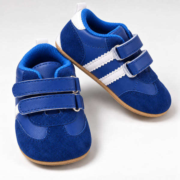 Classic Kicks - Blue baby shoes by Little Wanderers